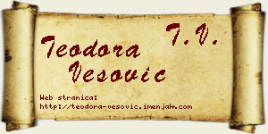 Teodora Vesović vizit kartica